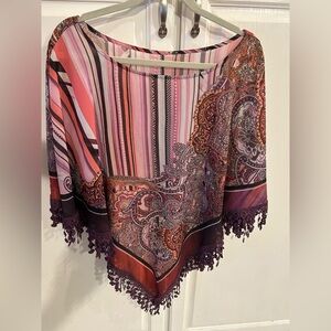 Elegant Multicolor Paisley Women's Top
